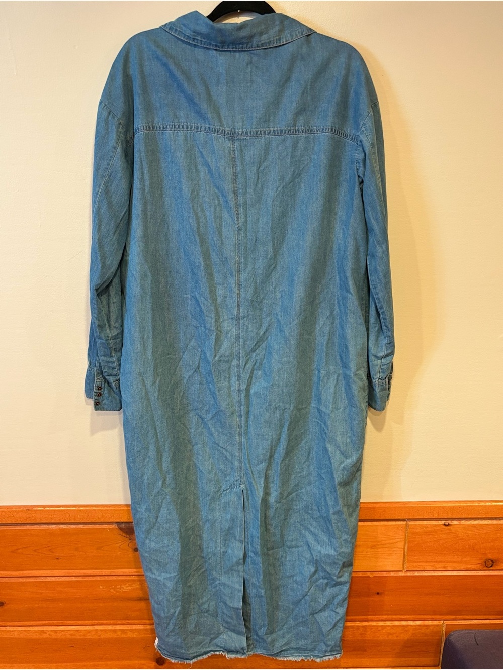 ONE by One Teaspoon Denim Shirt Dress Light Wash Relaxed Oversized Midi Small - Picture 8 of 11